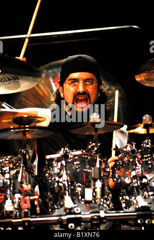 Dream Theater, Mike Portnoy, drummer, music, concert, artist, band Dream Theater, Michael Stephen 'Mike' Portnoy, photo Kazimierz Jurewicz Stock Photo