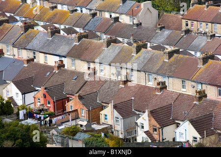 Panoramic view over the rooftops of Dover Kent Stock Photo