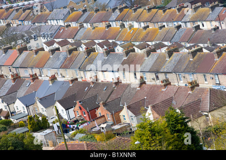 Panoramic view over the rooftops of Dover Kent Stock Photo