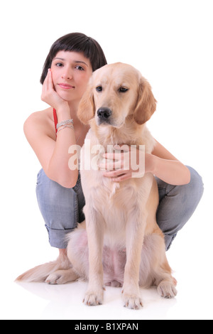 happy elegant labrador retriever dog with red bowtie and bunny ears ...