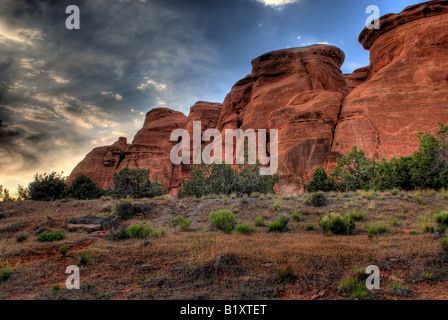 HDR image of a Canyon Stock Photo