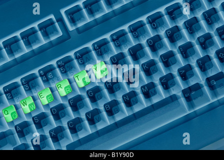 QWERTY keyboard Stock Photo