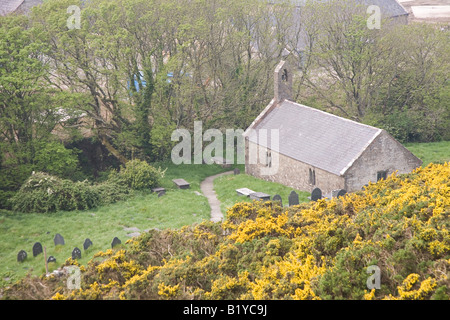 St. Beunos Pilgrims Church of Pistyll, Wales UK Stock Photo