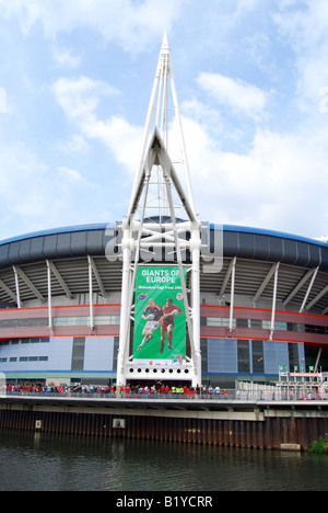 millennium stadium cardiff prior to the heineken 2008 european rugby cup final between munster and toulousain no 2685 Stock Photo