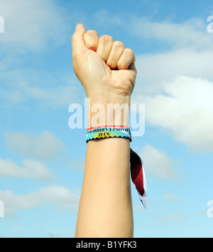 Glastonbury festival wristband Stock Photo