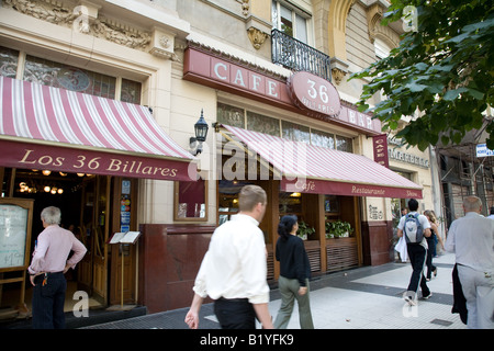 Los 36 Billares Cafe and Restaurant, Avenida de Mayo, Buenos Aires Stock Photo