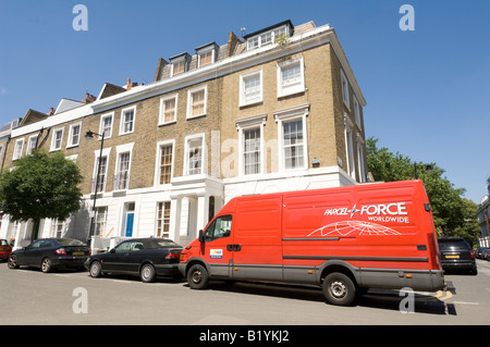 Parcel Force Van Islington London Stock Photo