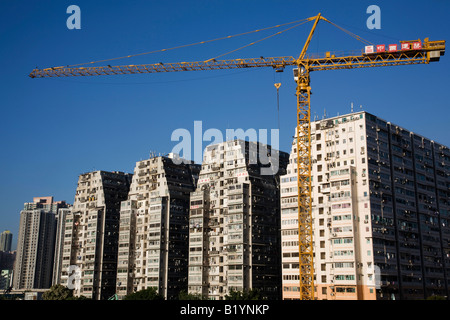 Dense highrise house housing Hong Kong China Stock Photo