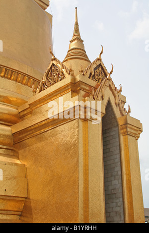 Architecture detail in the Emerald buddha temple in Bangkok Thailand