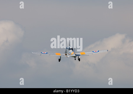 DeHavilland (Canada) DHC-1 Chipmunk 22 WK549 G-BTWF in flight after take-off from Breighton Airfield Stock Photo