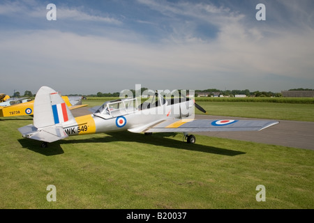 DeHavilland (Canada) DHC-1 Chipmunk 22 WK549 G-BTWF on the flight line at Breighton Airfield Stock Photo