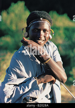 Samburu warrior or moran with traditional bead necklaces Stock Photo ...