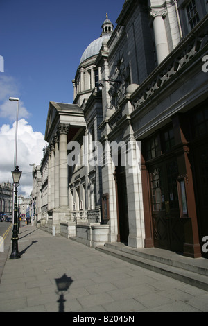 City of Aberdeen, Scotland. Rosemount Viaduct with His Majesty’s Theatre, St Mark’s Church and city library in the background. Stock Photo