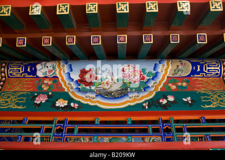 Newly restored paintings at The Summer Palace Beijing China Stock Photo