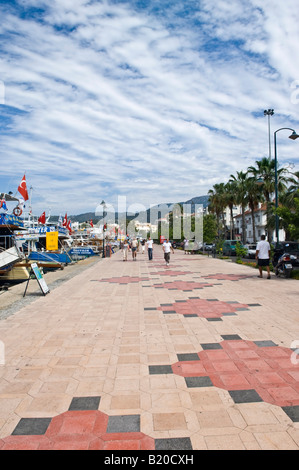 Promenade along the seafront in Marmaris Mugla Turkey Stock Photo