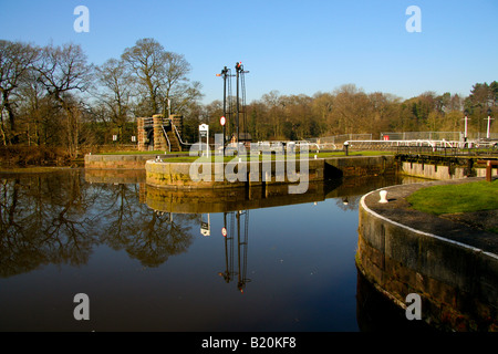 Vale Royal locks on the River Weaver in Cheshire Stock Photo