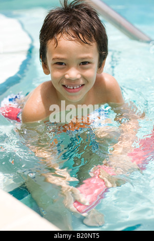 Boy, 6 years old, swimming in the sea, playful Stock Photo: 60254415 ...