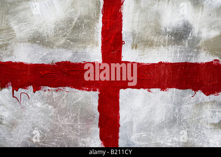 Abstract painting of St Georges flag (English flag) Stock Photo