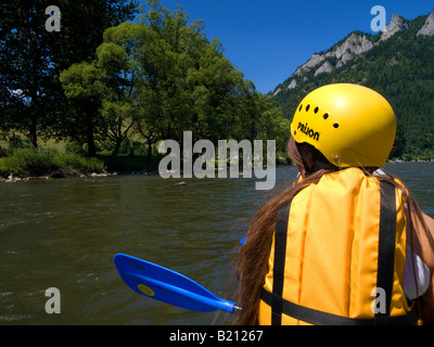 River rafting on the Dunajec River, Slovakia Stock Photo