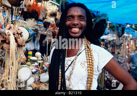 Hippie on Hippie market in Ipanema Rio de Janeiron Brazil Stock Photo