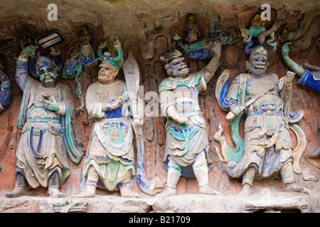 Dazu rock carvings at Mount Baoding Chongqing China Stock Photo