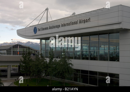 Terminal building at 'Ted Stevens Anchorage International Airport', Anchorage, Alaska Stock Photo