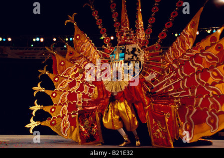 Kings and Queens Costume Parade Dimanche Gras Carnival Port of Spain Trinidad Stock Photo