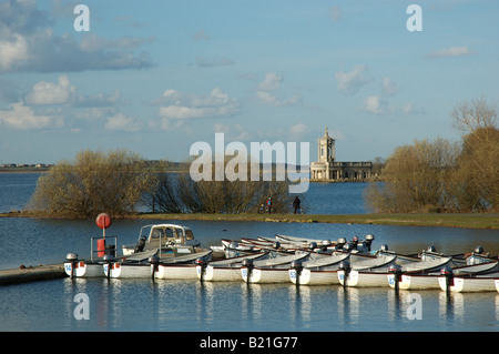 Boat Rowing Rutland fishing boats for hire, Normanton, Rutland Water, England, UK Stock ...