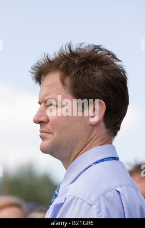 Nick Clegg the Liberal Democrat Leader at an Outdoor Meeting in Norfolk Stock Photo