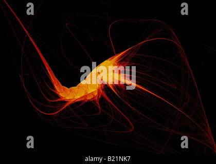 Abstract Fractal Image Resembling Orange Lobster Stock Photo