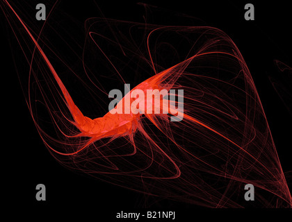 Abstract Fractal Image Resembling Red Lobster Stock Photo