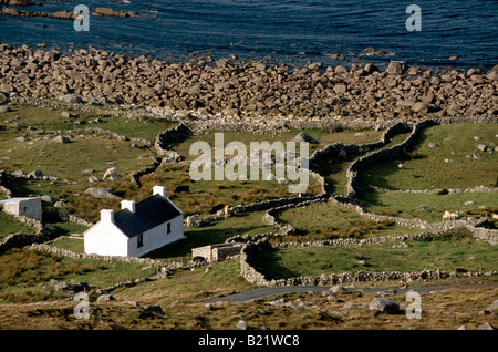 Isolated cottage near Bloody Foreland County Donegal Ireland Stock Photo