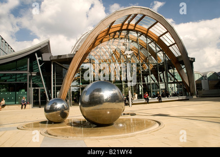 The Winter Gardens and St Paul's Square, Sheffield city centre Stock Photo
