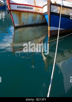 Fishing Boats in Hout Bay Harbour Stock Photo