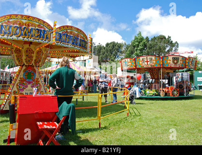 fairground rides at the royal cornwall show,wadebridge,uk Stock Photo