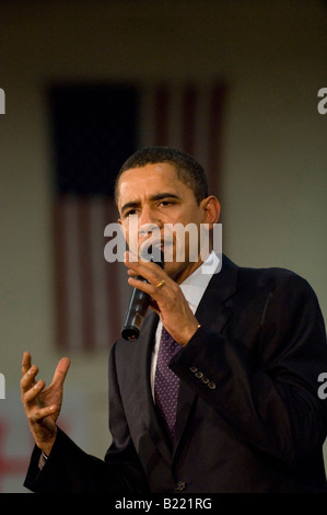 Senator Barack Obama, Democratic Candidate For President, Sits On His 