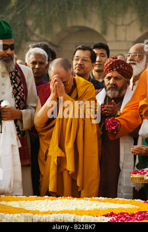 PRAYER FOR WORLD PEACE sponsored by the 14th Dalai Lama of Tibet at the RAJ GHAT in April of 2008 NEW DELHI INDIA Stock Photo