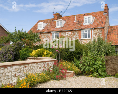 A Picturesque House in the Village of Titchwell on the North Norfolk Coast, East Anglia UK Stock Photo