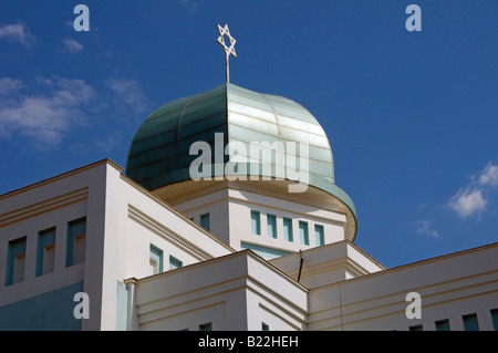Exterior view of the Jewish synagogue 'Beit Rachel' in Nur-Sultan or Nursultan called Astana until March 2019 capital of Kazakhstan Stock Photo