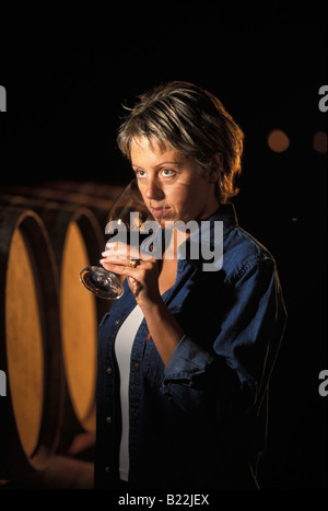 Wine Cellar Castello di Monsanto Barberino Chianti Tuscany Italy Stock Photo