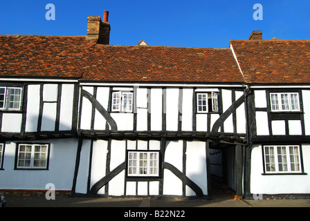 Medieval timber-framed buildings, High Street, Elstow, Bedfordshire, England, United Kingdom Stock Photo