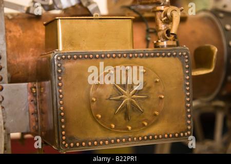 Detail of model steam traction engine during construction Stock Photo