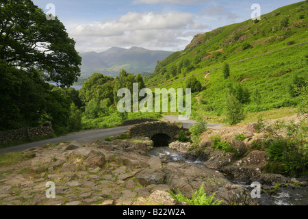 Ashness Bridge near Derwent Water Lake District Stock Photo