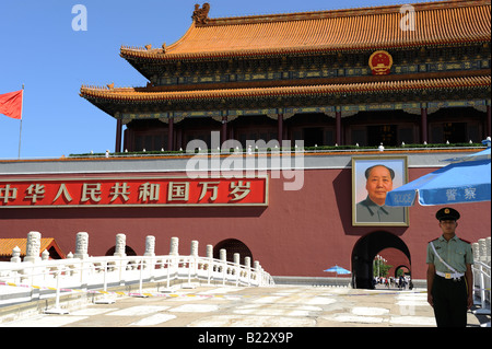 The Tiananmen Gate in Beijing China. 12-Jul-2008 Stock Photo