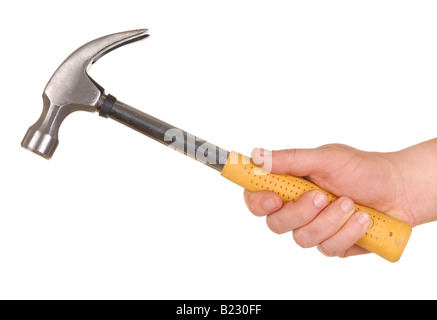 Hand with Hammer Stock Photo