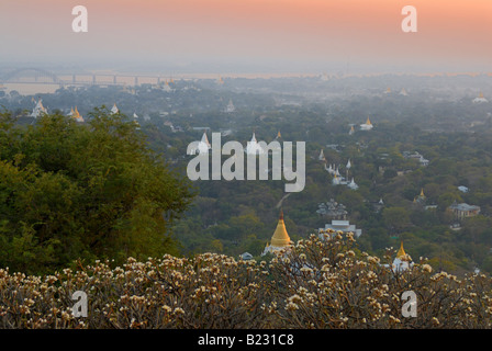 High angle view of city, Myanmar Stock Photo