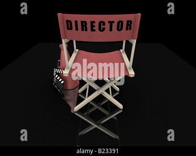 3d Render of a directors chair Stock Photo