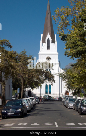 Dutch Reformed Church at the top of Church Street in Stellenbosch South Africa Stock Photo