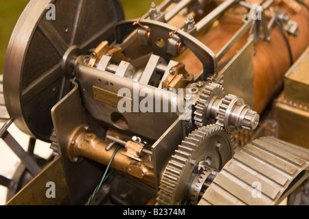 Detail of model steam traction engine during construction Stock Photo