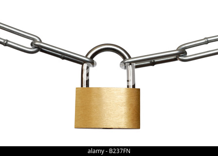 Padlock and chain Stock Photo